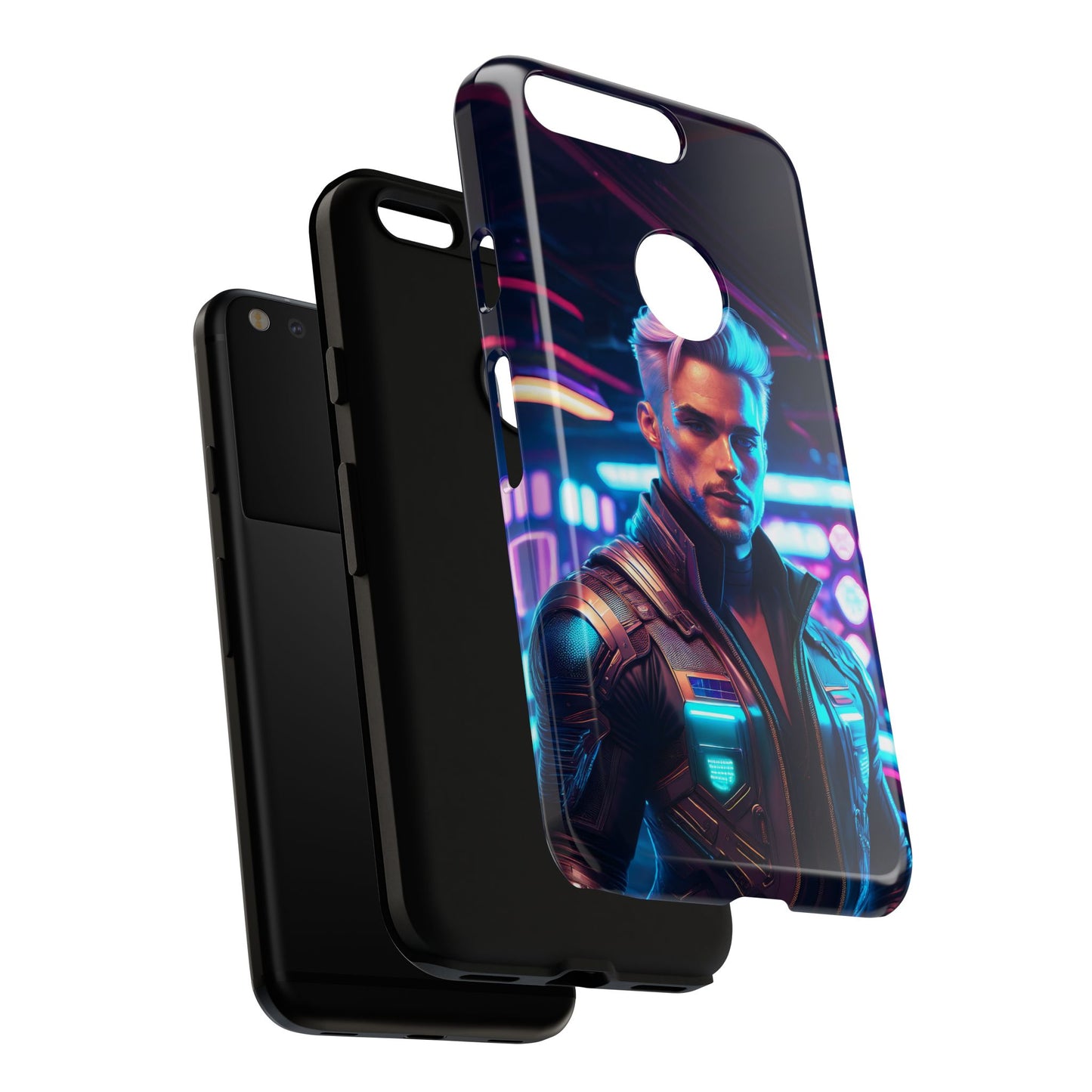 Futuristic Cyberpunk Male Cell Phone Case 008