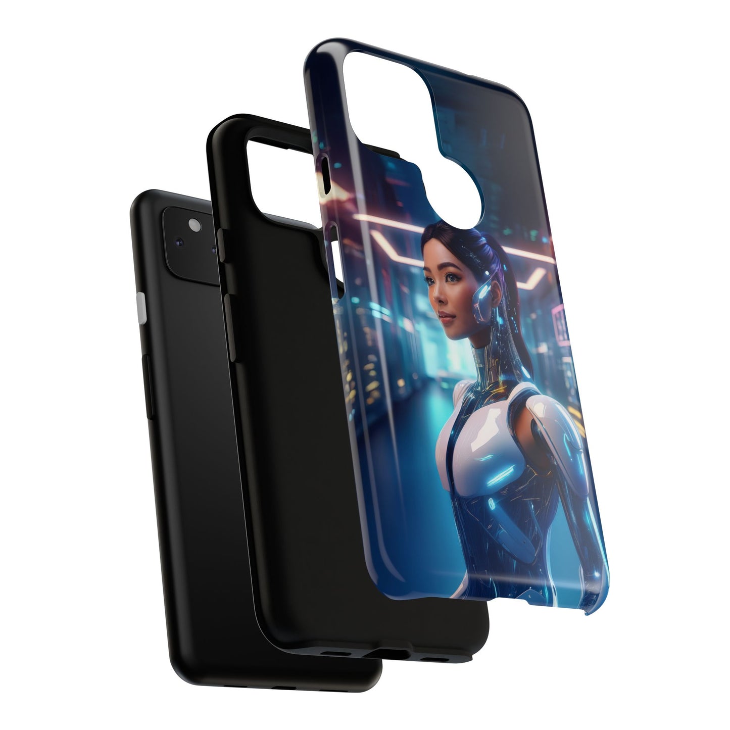 Futuristic Human Android Hybrid Cell Phone Case 005