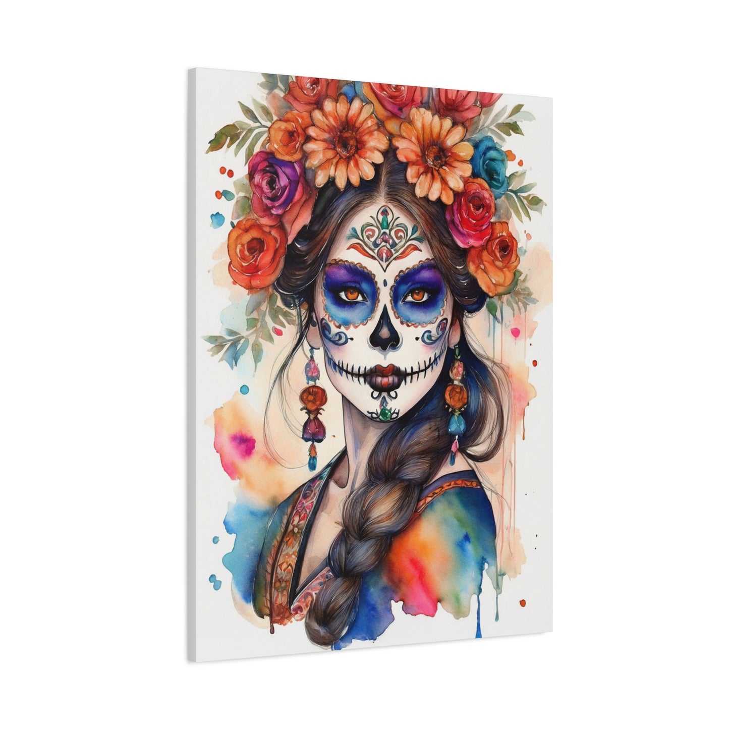 Dia de los Muertos Canvas Art | Day of the Dead - Stretched Matte Wall Decor 012