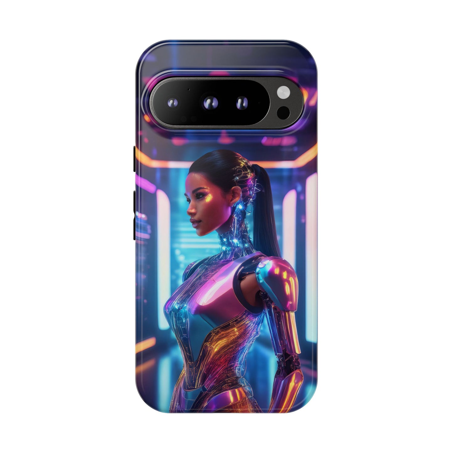 Futuristic Human Android Hybrid Cell Phone Case 016