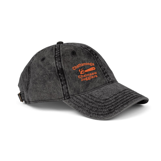 Chattanooga Chainsaw Jugglers Vintage Hat – Embroidered Retro Circus Chaos Hat with Dangercore Energy