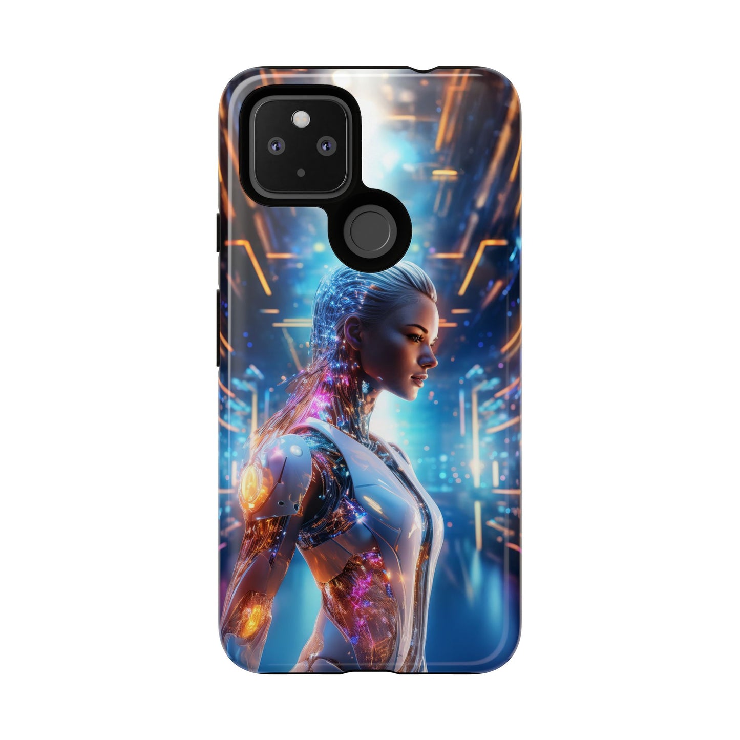 Futuristic Human Android Hybrid Cell Phone Case 008