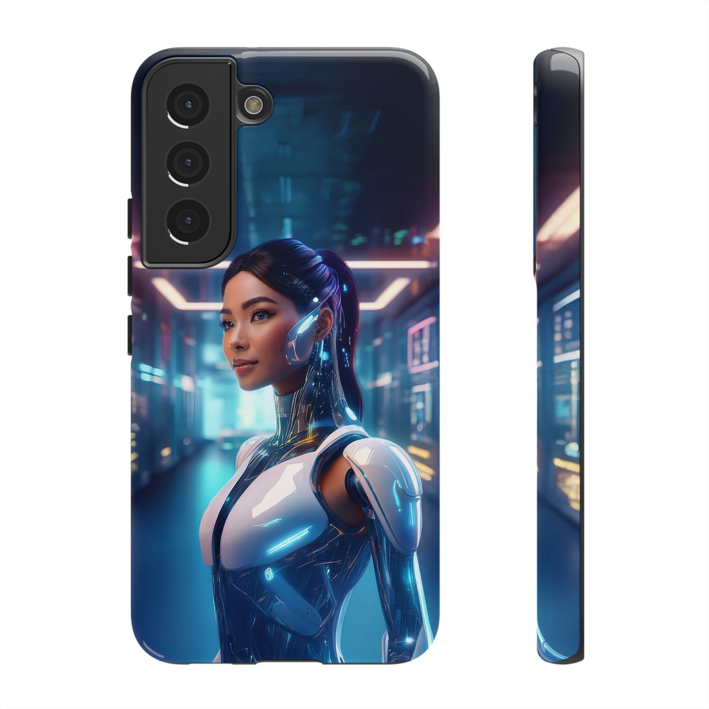 Futuristic Human Android Hybrid Cell Phone Case 005