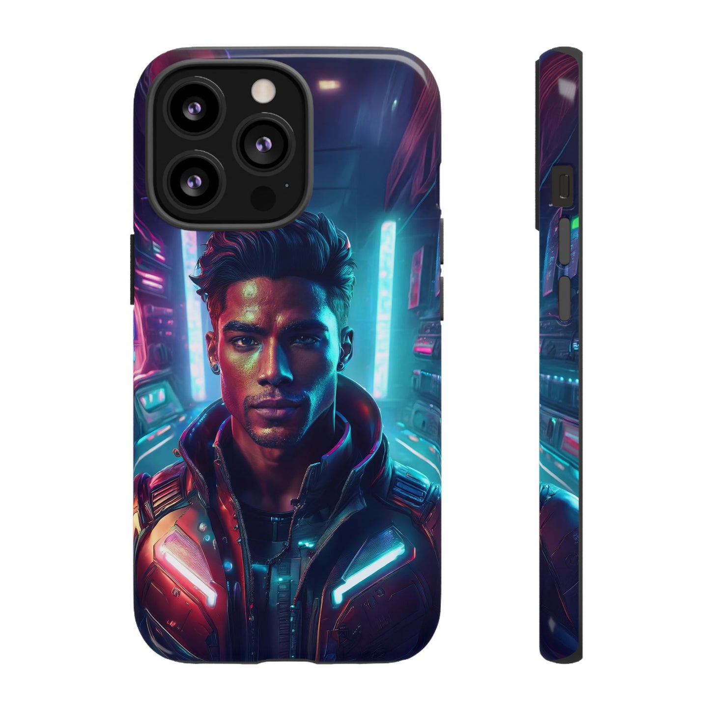 Futuristic Cyberpunk Male Cell Phone Case 007