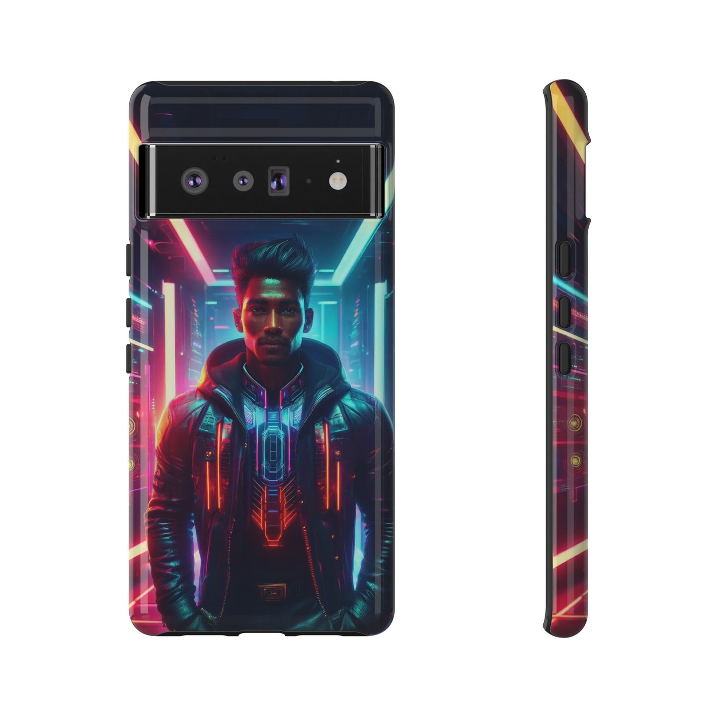 Futuristic Cyberpunk Male Cell Phone Case 001