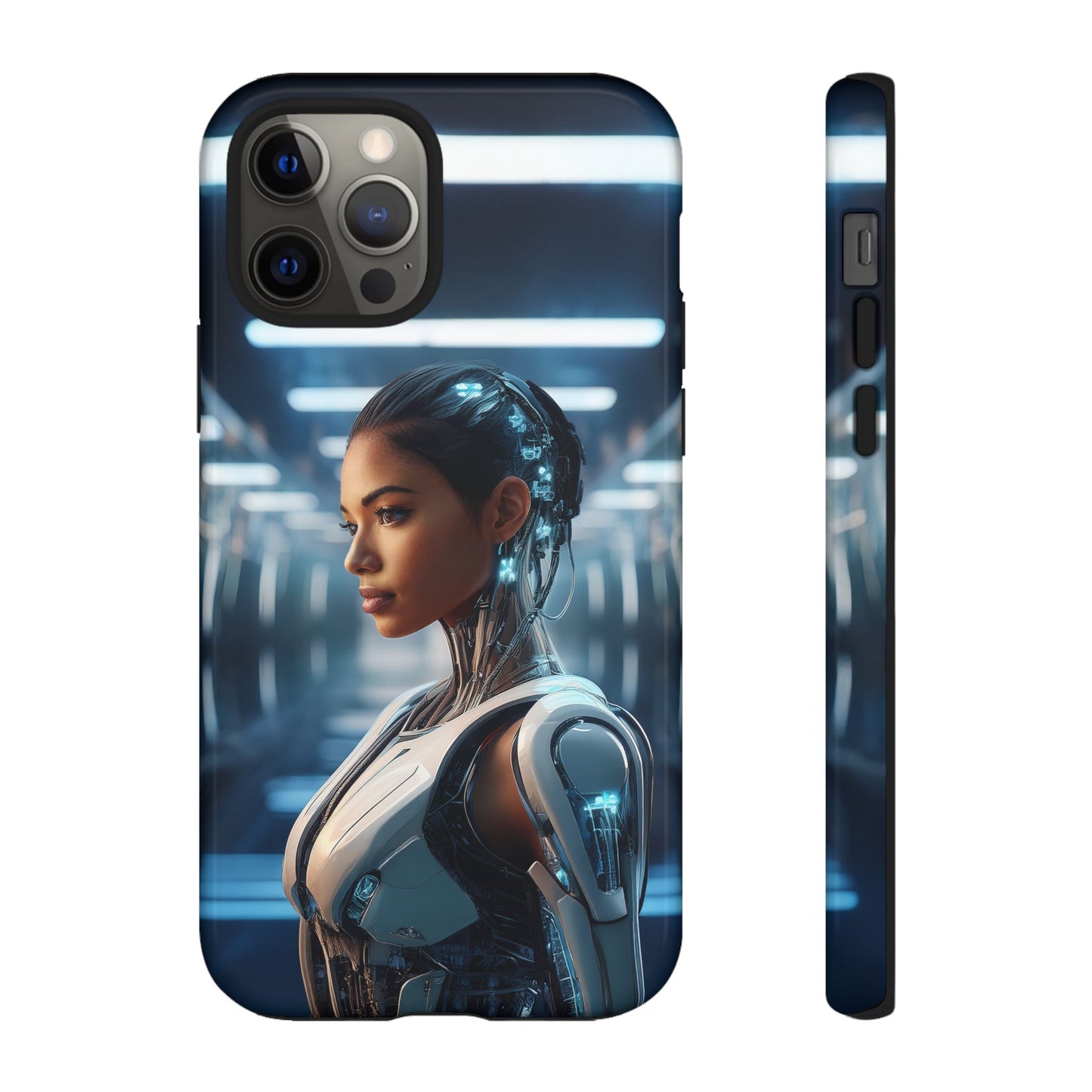 Futuristic Human Android Hybrid Cell Phone Case 002