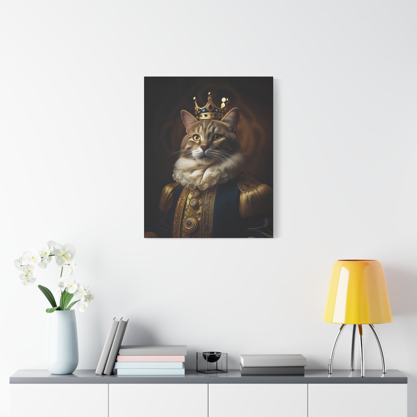 His Royal Meowjesty Canvas Art | Stretched Matte Wall Decor 002