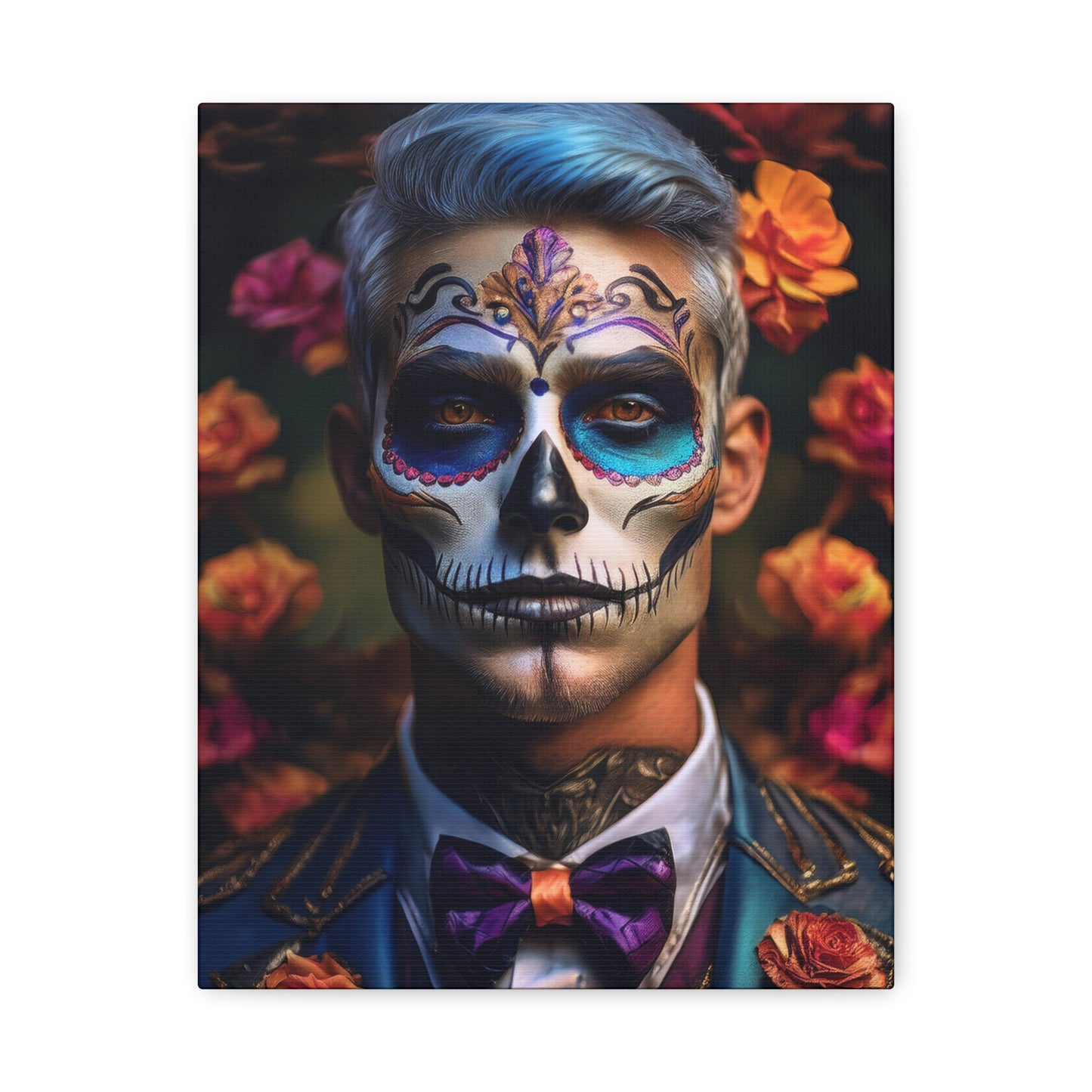 Dia de los Muertos Canvas Art | Day of the Dead - Stretched Matte Wall Decor 001