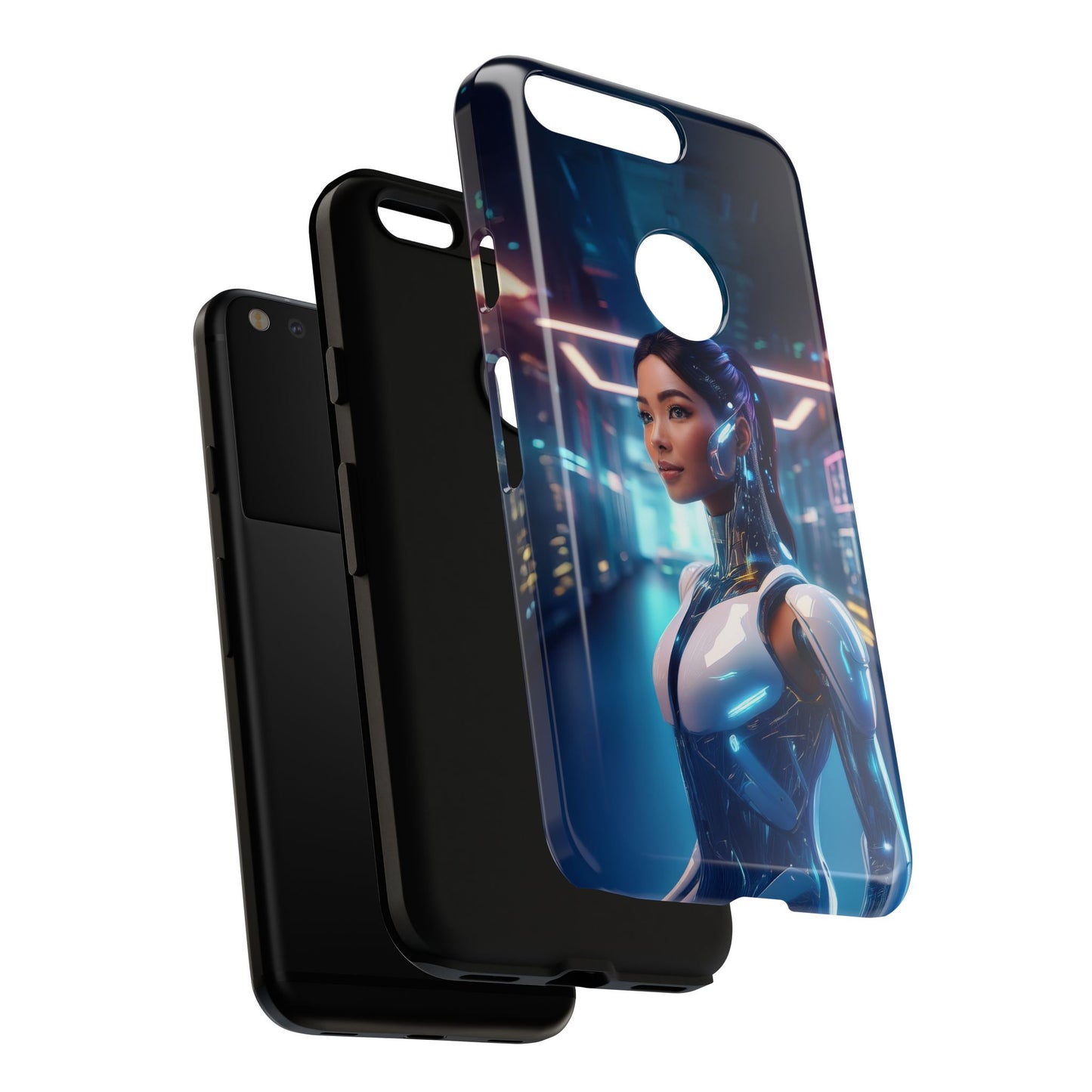 Futuristic Human Android Hybrid Cell Phone Case 005