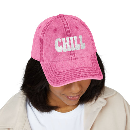Chill Vintage Hat – Embroidered Relaxed Script Hat for Easygoing Vibes and Everyday Cool