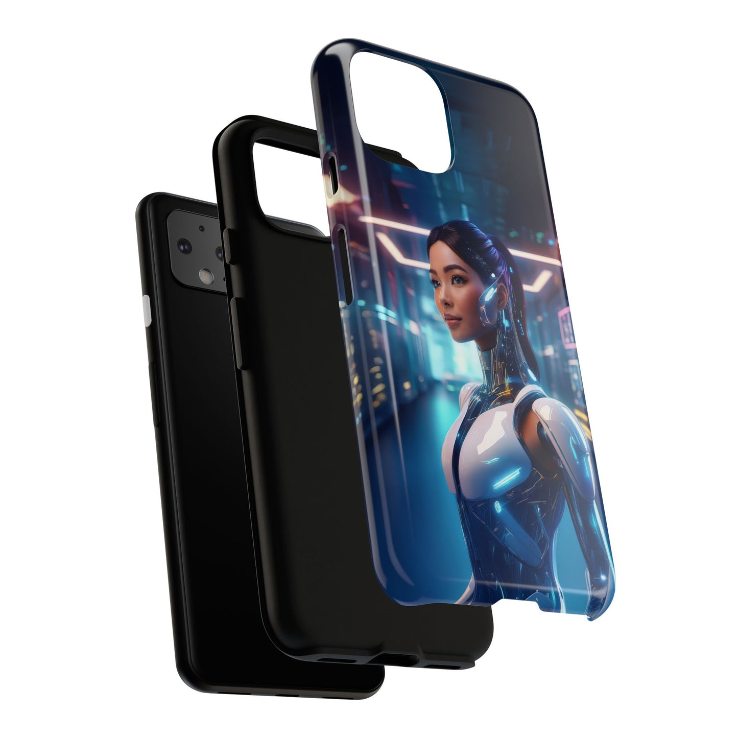 Futuristic Human Android Hybrid Cell Phone Case 005