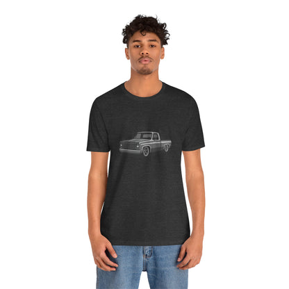 Classic Truck Graphic Tee Dark Theme – Vintage Pickup Vector Design for Car Enthusiasts