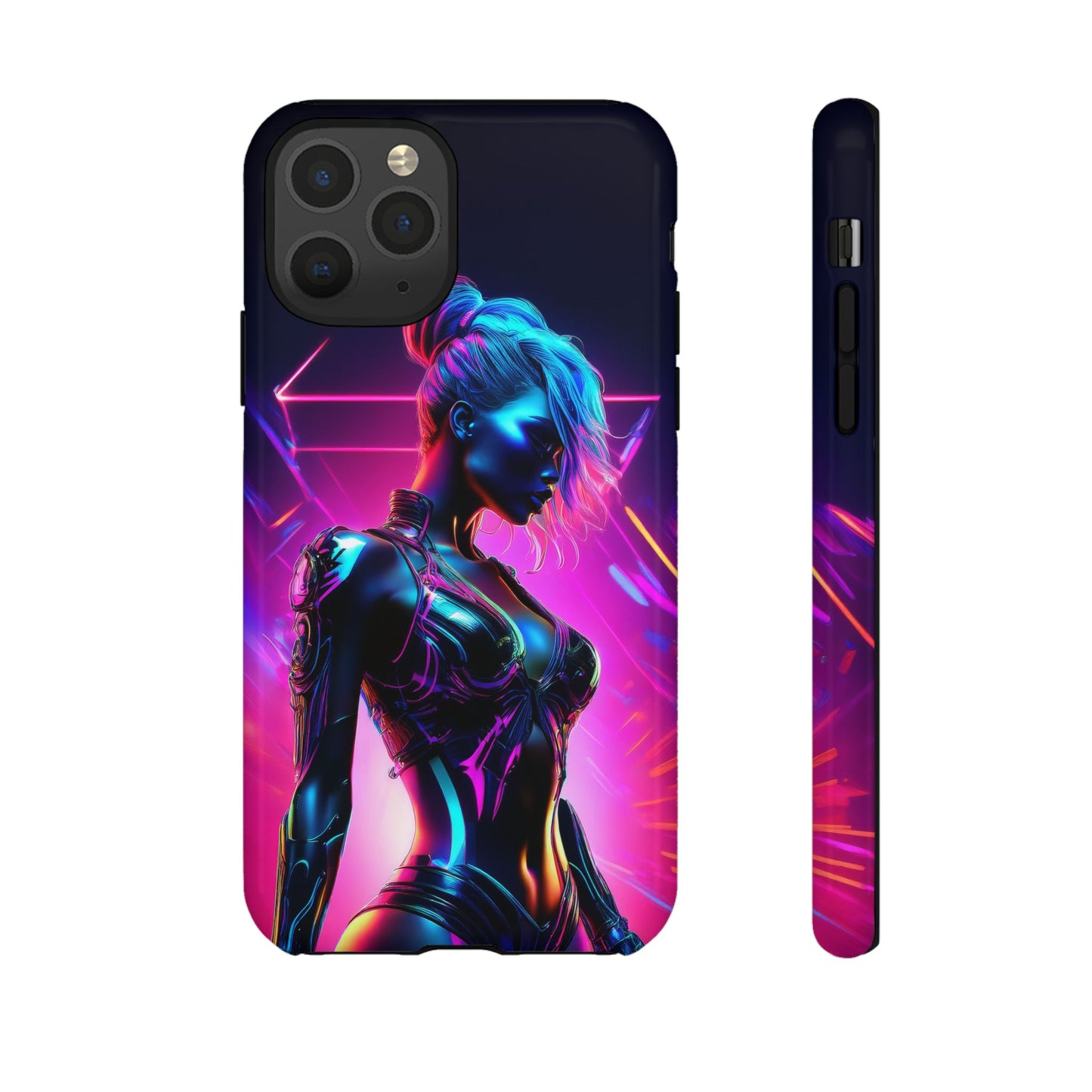 Futuristic Cyberpunk Female Cell Phone Case 017