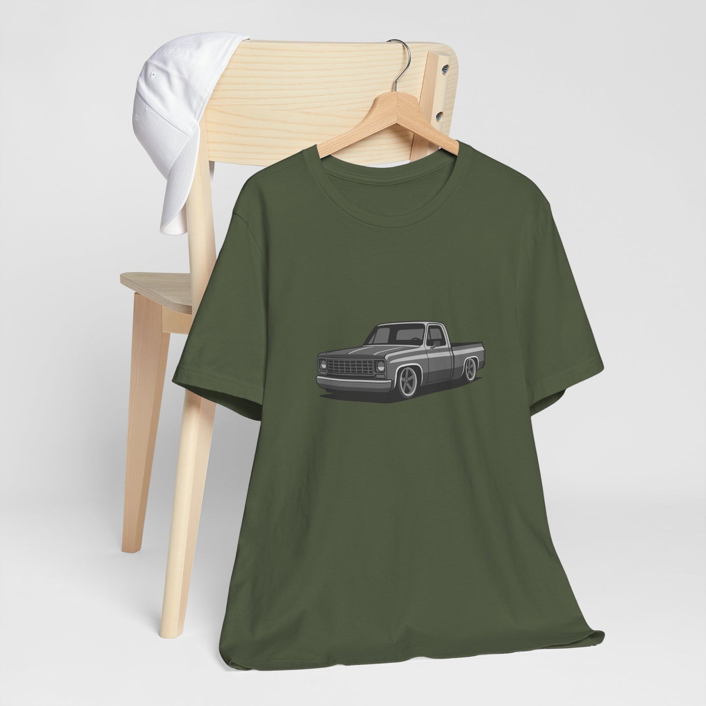 Classic Truck Graphic Tee Dark Theme – Vintage Pickup Vector Design for Car Enthusiasts