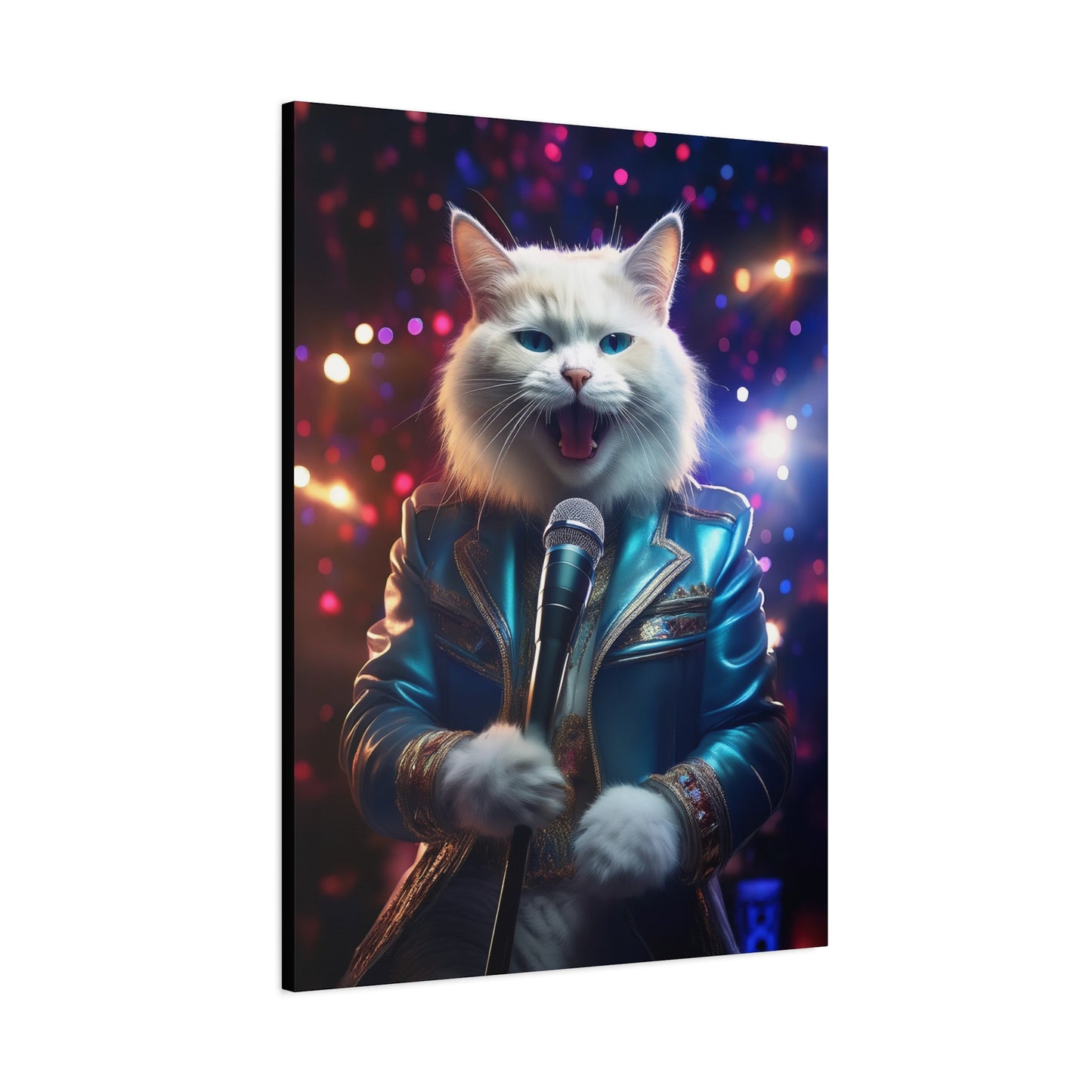 Purr-fectly Cool Lounge Cat Canvas Art | Stretched Matte Wall Decor 004