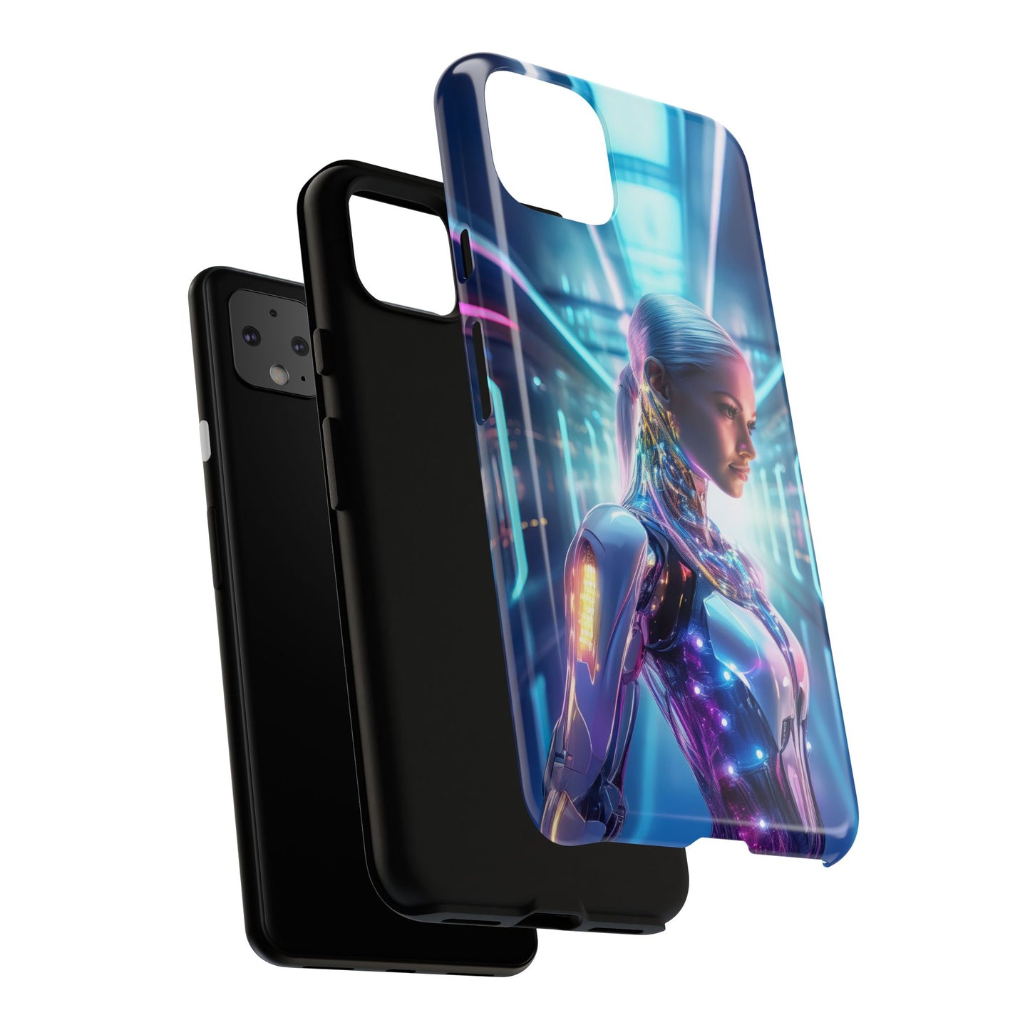 Futuristic Human Android Hybrid Cell Phone Case 015