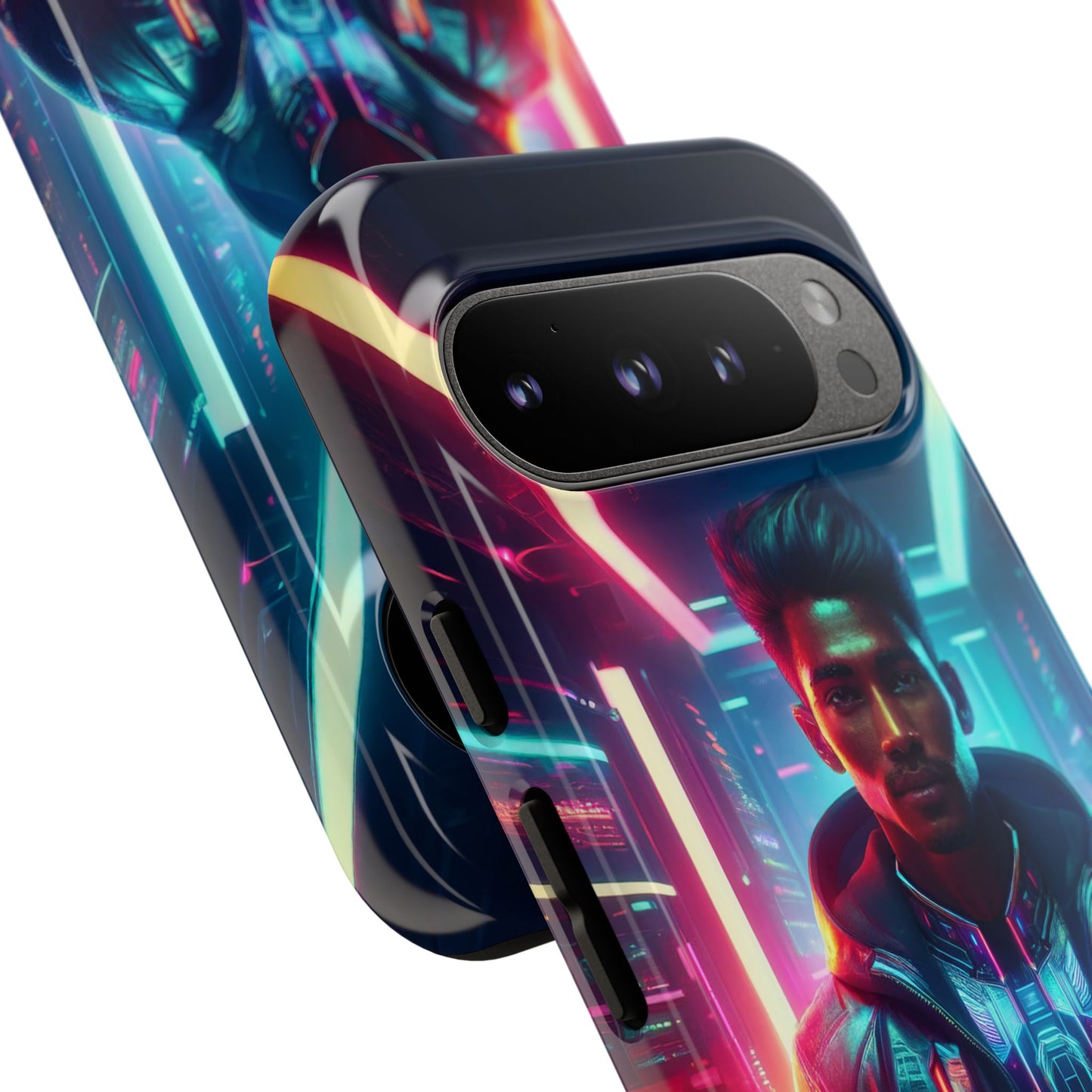 Futuristic Cyberpunk Male Cell Phone Case 001