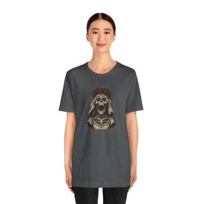 Screaming Skeleton Bride Halloween Shirt – Gothic Undead Bride Graphic Tee for Spooky Season Horror Fans