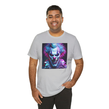 Scary Clown Halloween Shirt – Creepy Evil Clown Face Graphic Tee for Horror Fans. Unisex Jersey Short Sleeve Tee