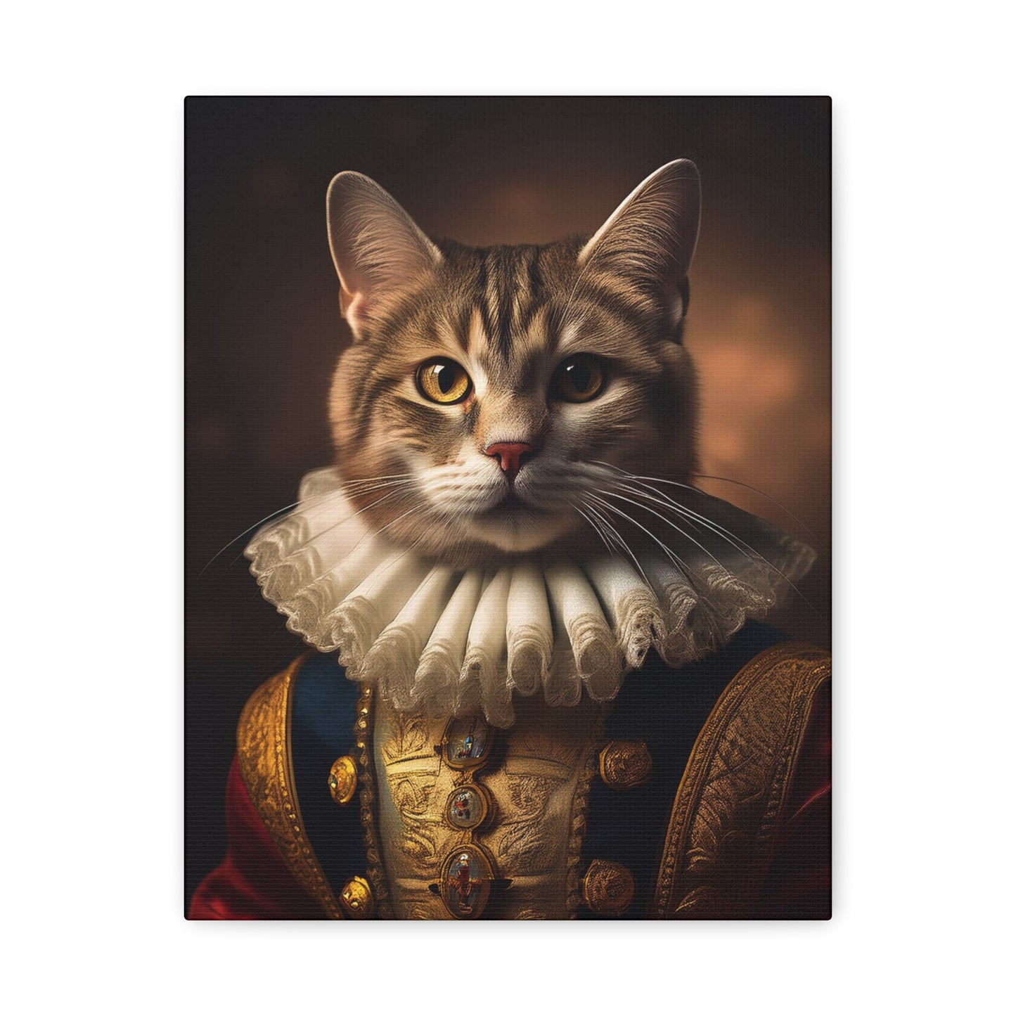 His Royal Feline Highness: The Duke of Purrington Canvas Art | Stretched Matte Wall Decor