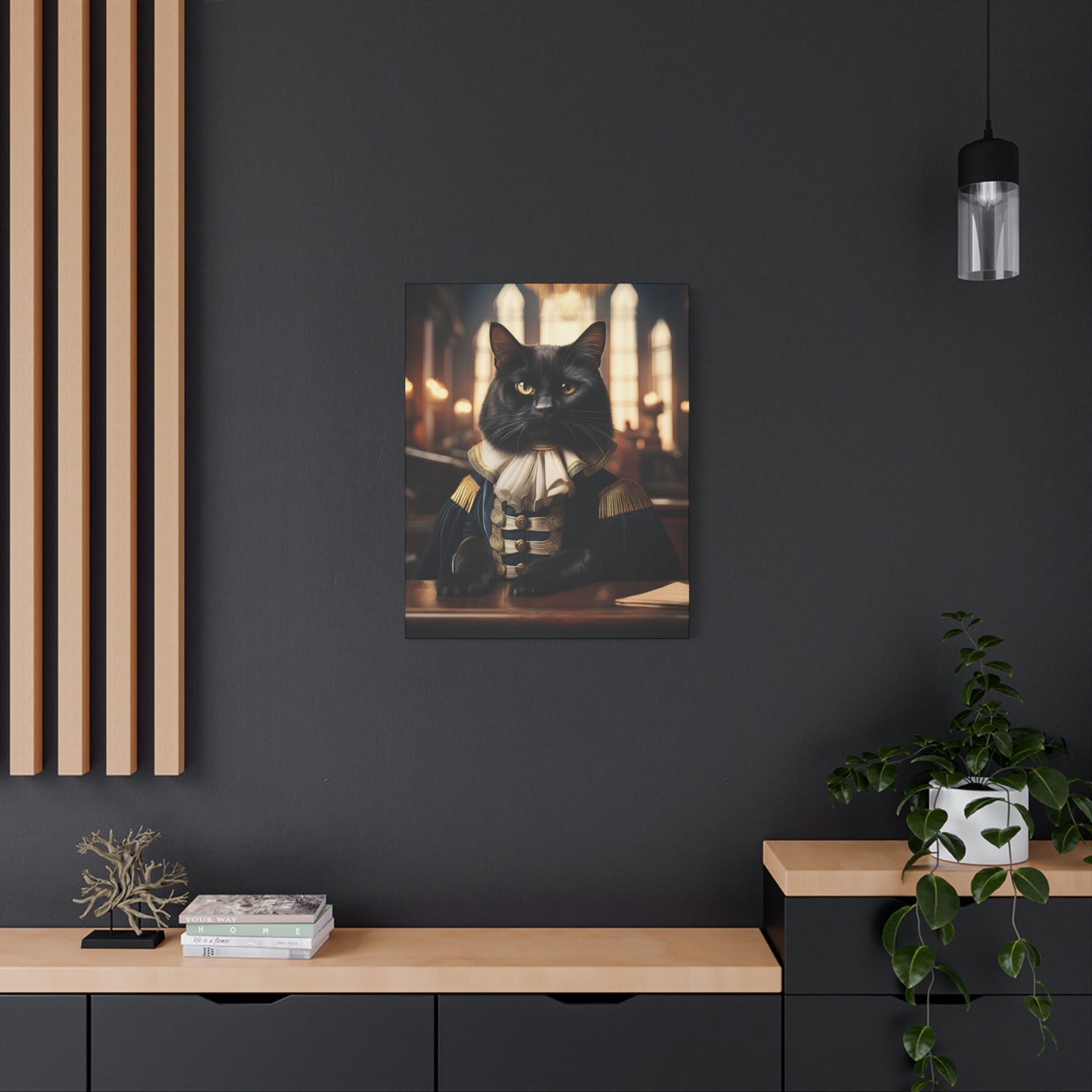 Judge Whiskers Canvas Art | Stretched Matte Wall Decor