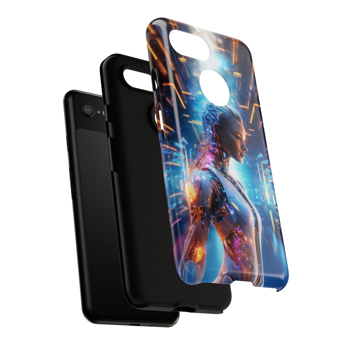 Futuristic Human Android Hybrid Cell Phone Case 008