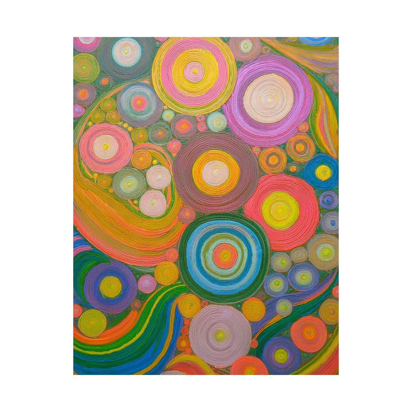 Seeing Circles Abstract Matte Vertical Poster for Art Lovers - Perfect Home Decor