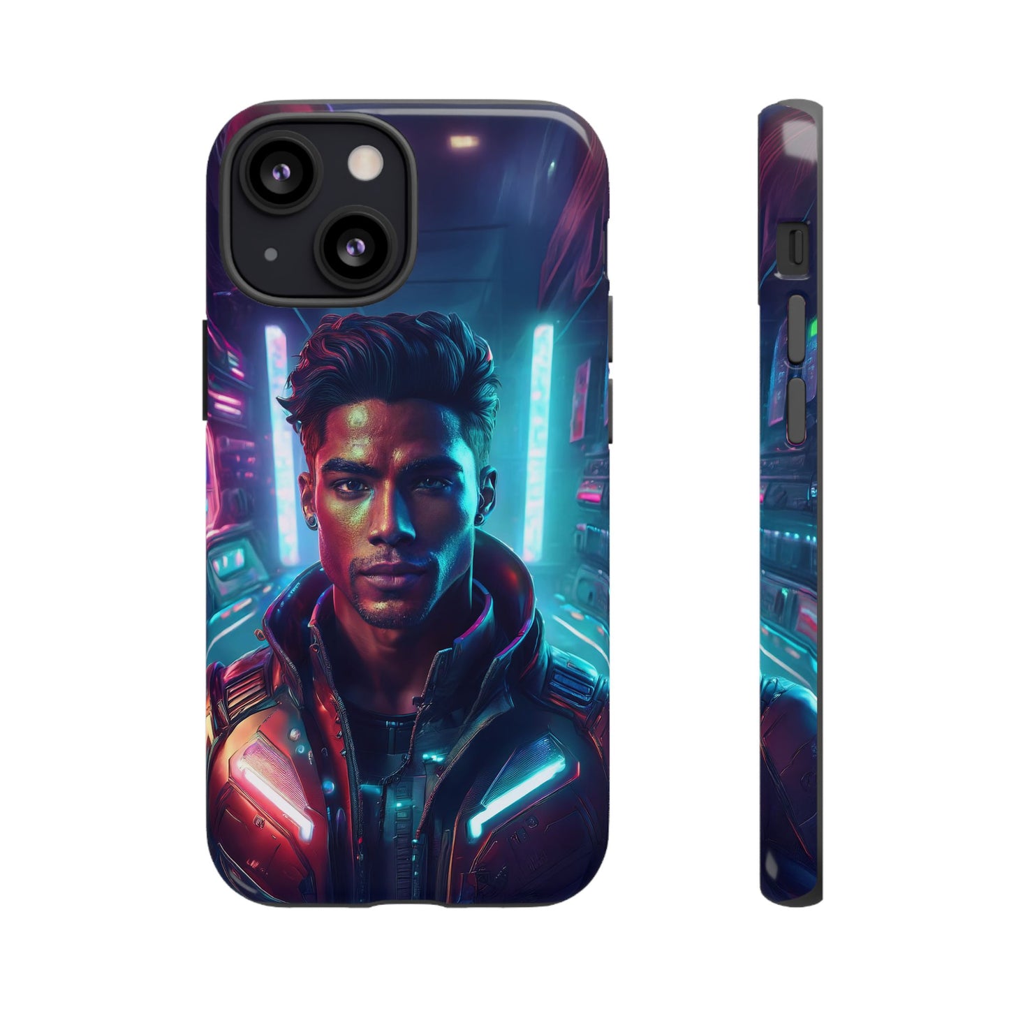 Futuristic Cyberpunk Male Cell Phone Case 007