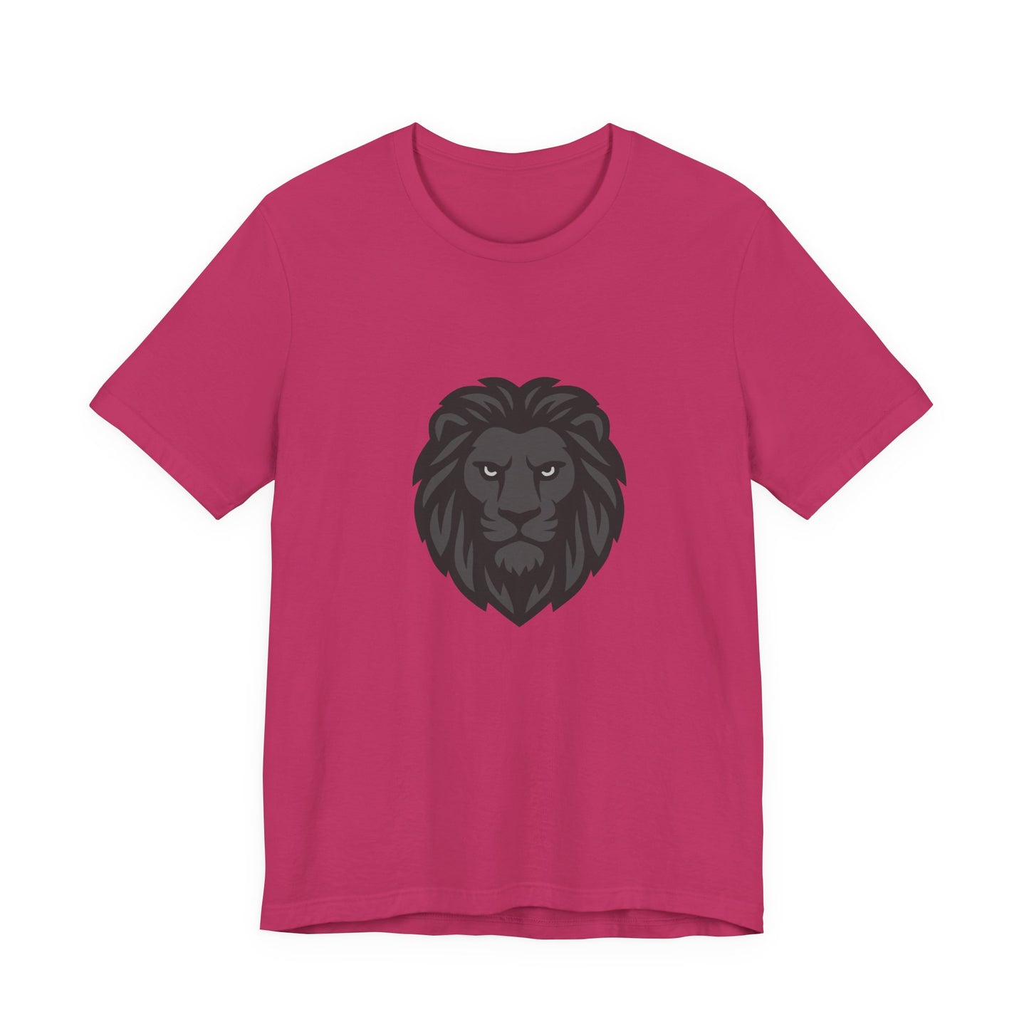 Dark Lion Graphic T-Shirt – Dark Theme Grayscale Lion Face Design on Black Tee for Strength, Confidence, and Modern Ghost Effect Style. Unisex Jersey Short Sleeve Tee