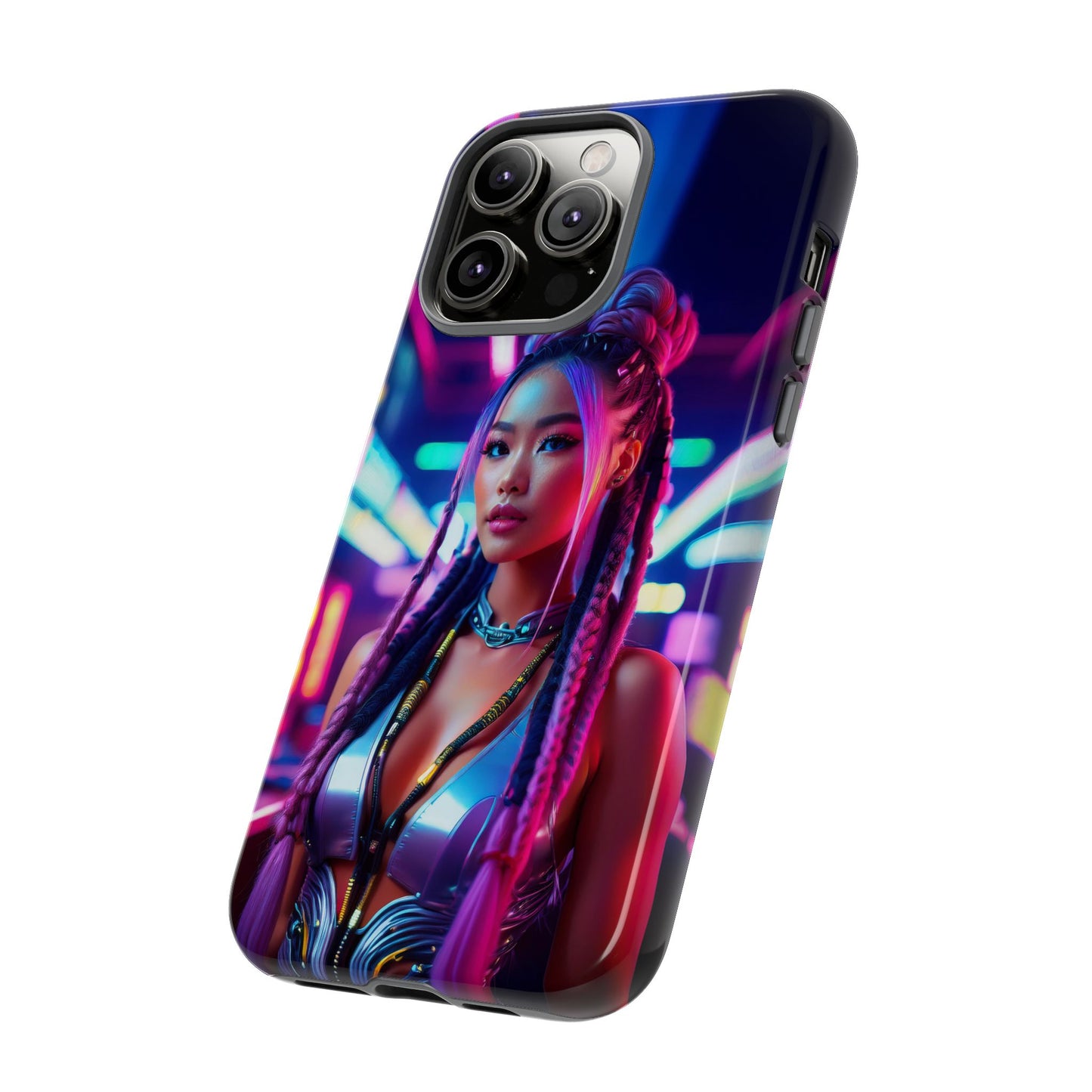 Futuristic Cyberpunk Female Cell Phone Case 008