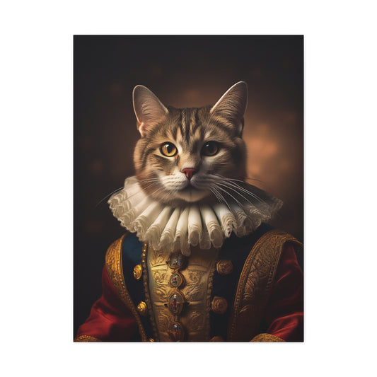 His Royal Feline Highness: The Duke of Purrington Canvas Art | Stretched Matte Wall Decor