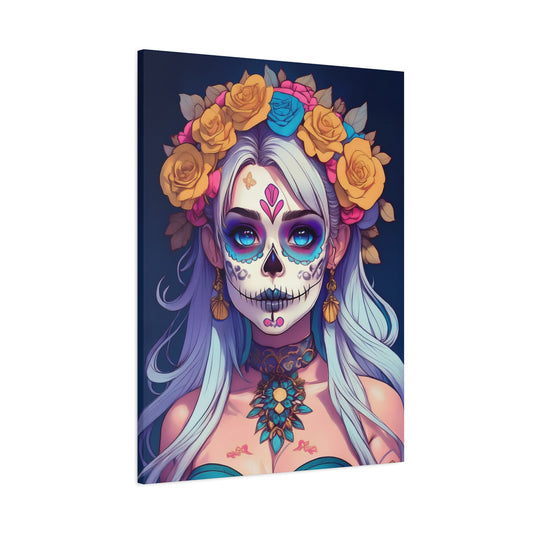 Dia de los Muertos Canvas Art | Day of the Dead - Stretched Matte Wall Decor 014