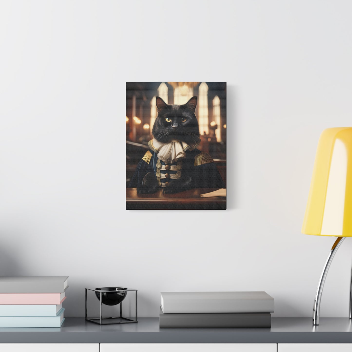 Judge Whiskers Canvas Art | Stretched Matte Wall Decor