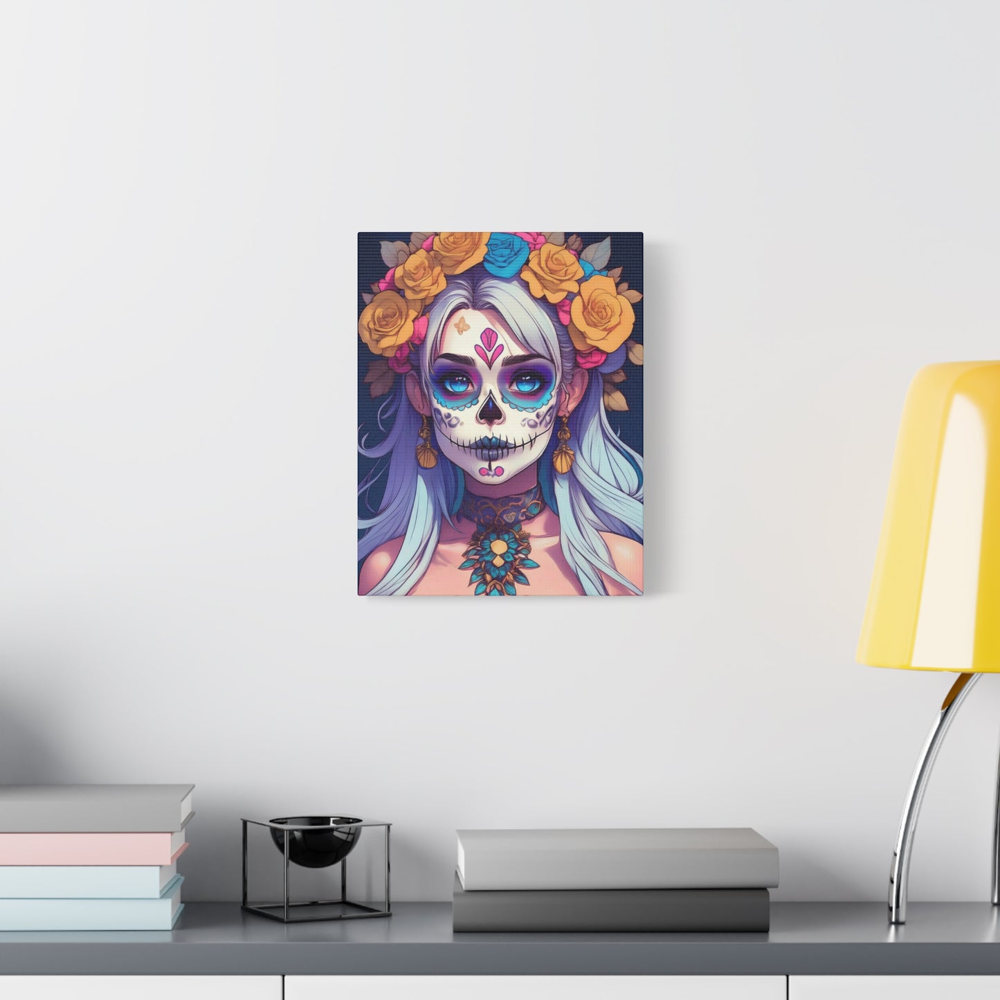 Dia de los Muertos Canvas Art | Day of the Dead - Stretched Matte Wall Decor 014