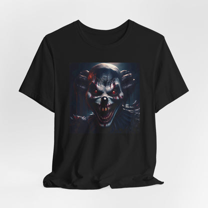 Terrifying Clown Face Halloween Shirt – Haunted Circus Horror Graphic Tee for Halloween Fright Fans