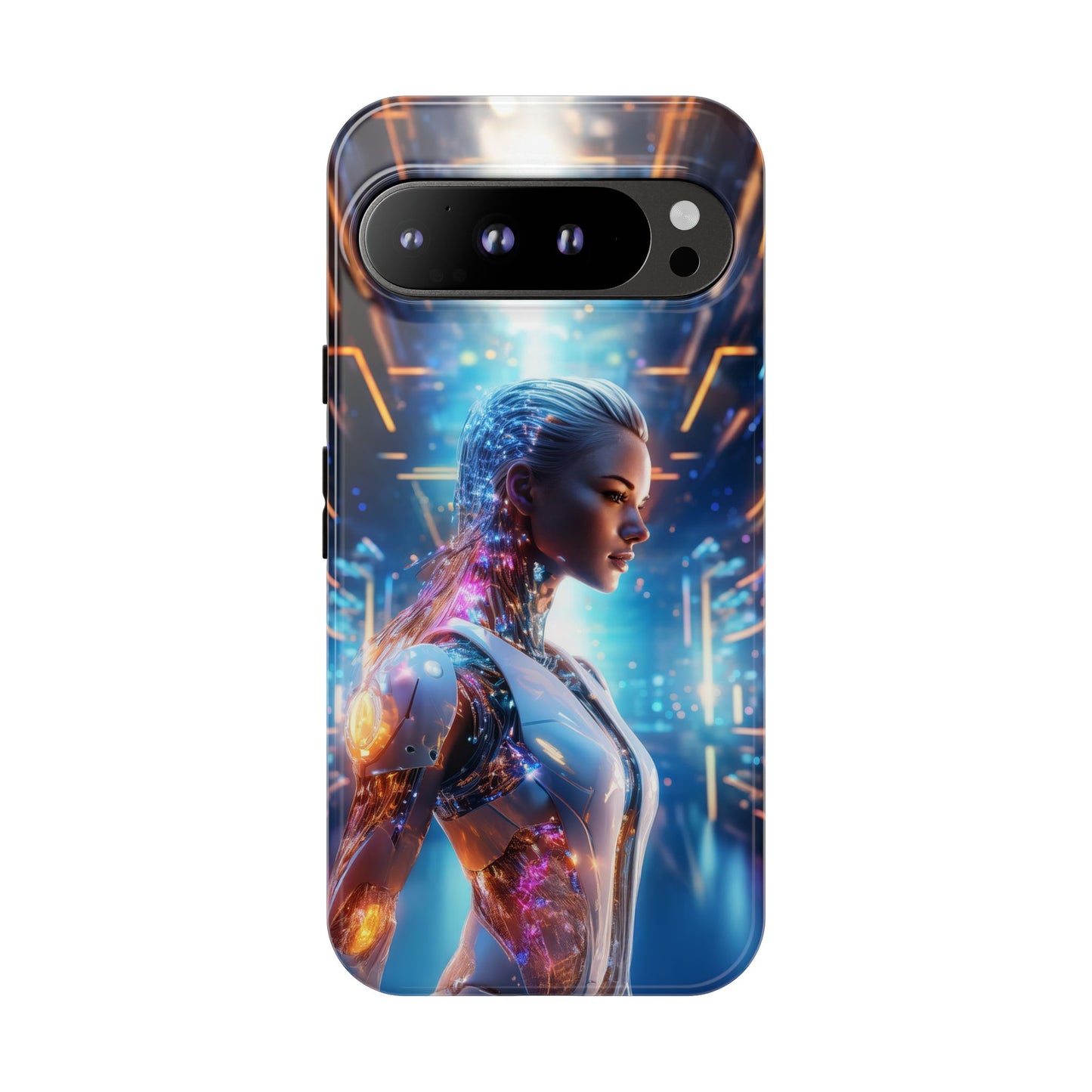 Futuristic Human Android Hybrid Cell Phone Case 008