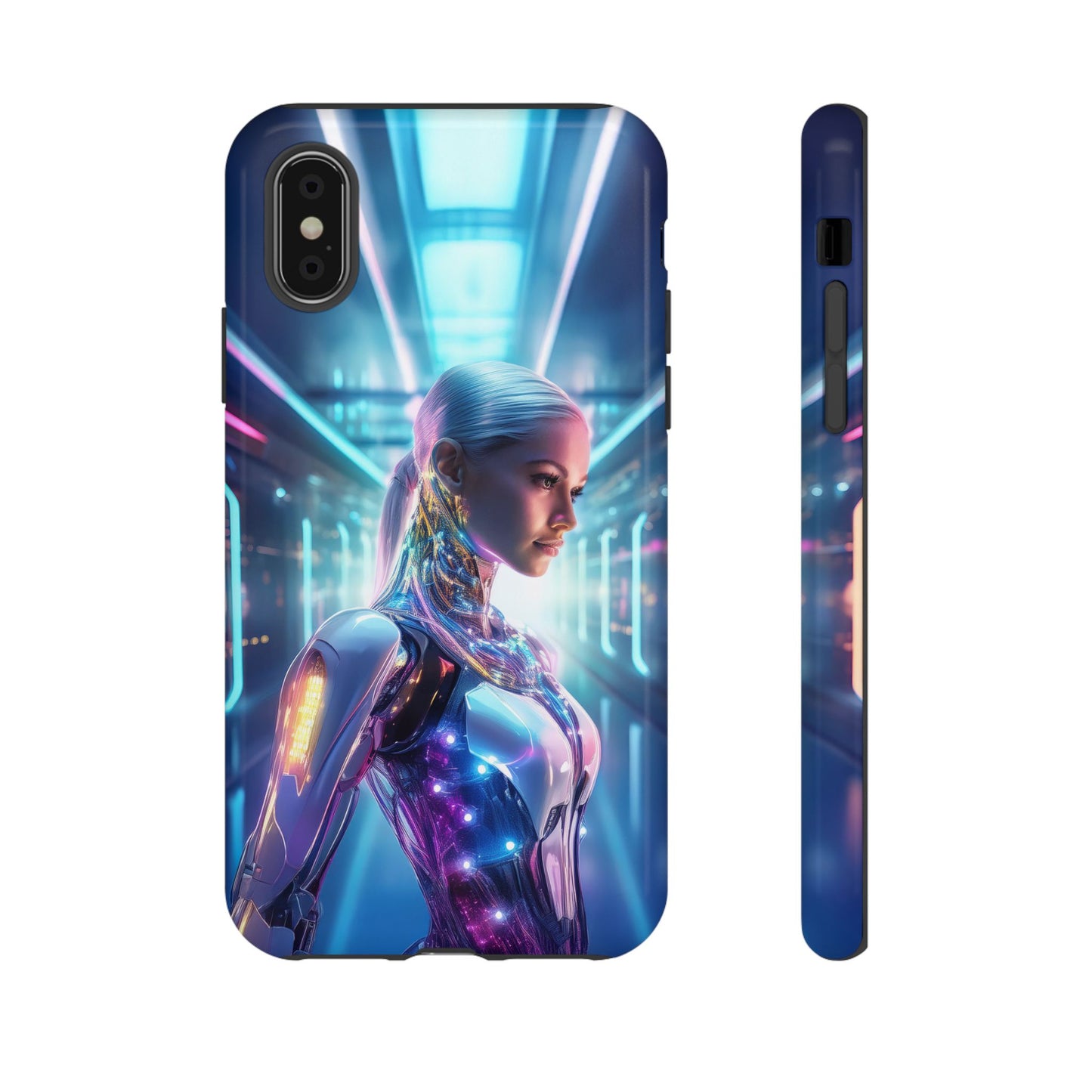 Futuristic Human Android Hybrid Cell Phone Case 015