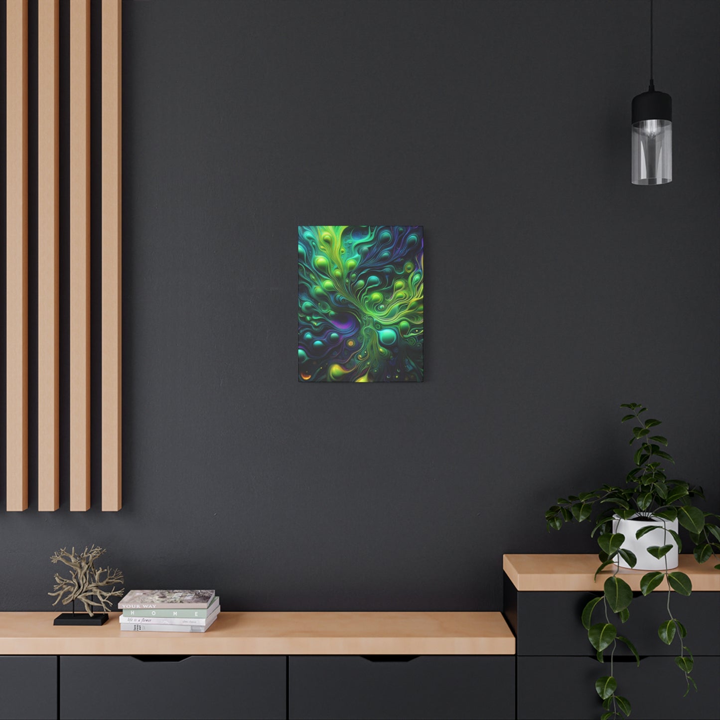 Alien Bubbles Canvas Art Print - Vibrant Colorful Decor