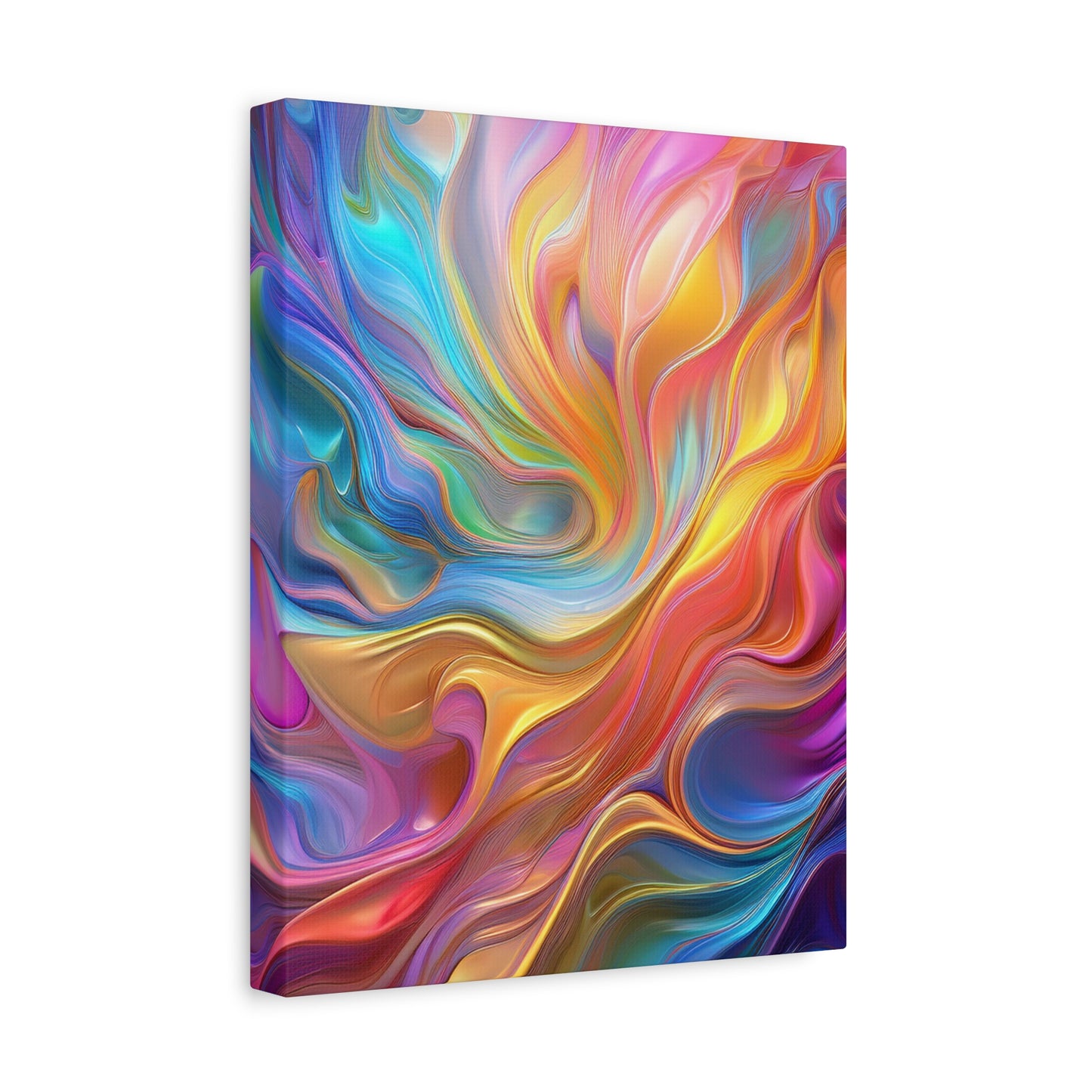 Waves of Radiance Vibrant Abstract Canvas Wall Art