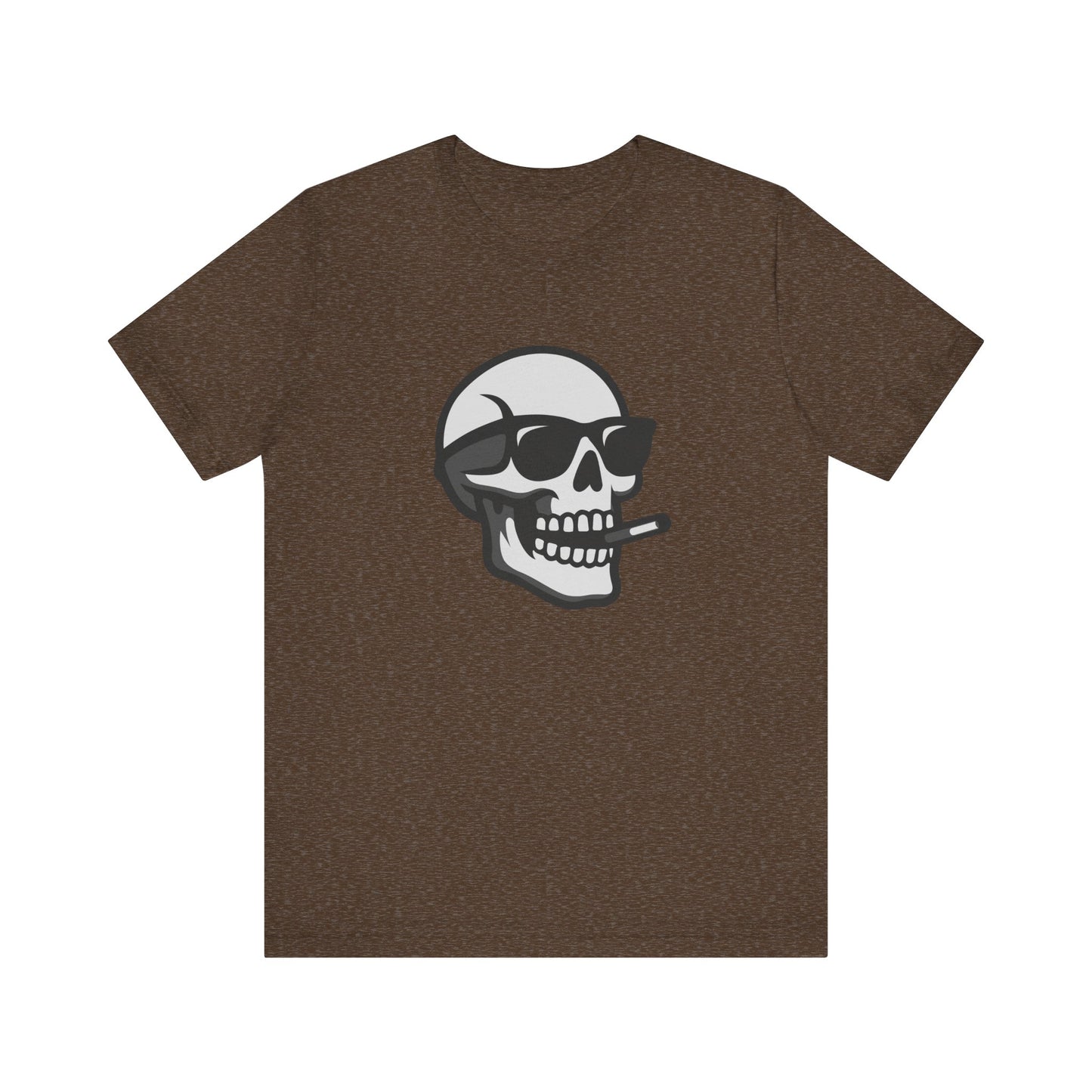 Cool Skull Graphic Tee Dark Theme – Smoking Skull Vector Design with Attitude