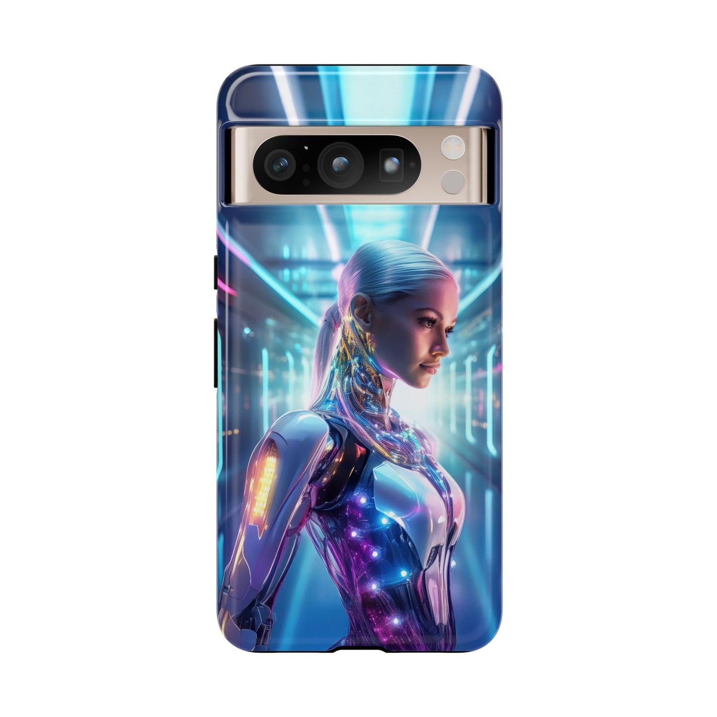 Futuristic Human Android Hybrid Cell Phone Case 015