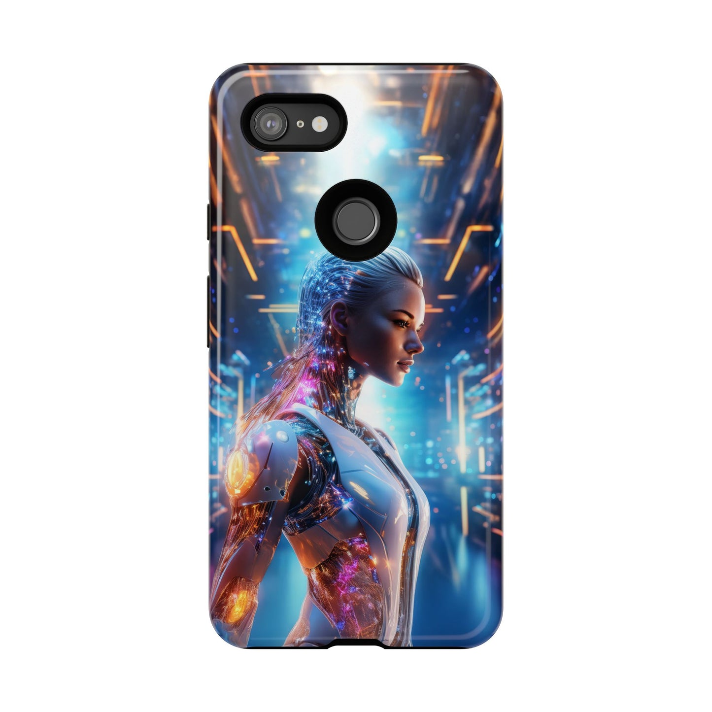 Futuristic Human Android Hybrid Cell Phone Case 008