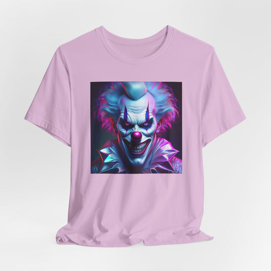 Scary Clown Halloween Shirt – Creepy Evil Clown Face Graphic Tee for Horror Fans. Unisex Jersey Short Sleeve Tee