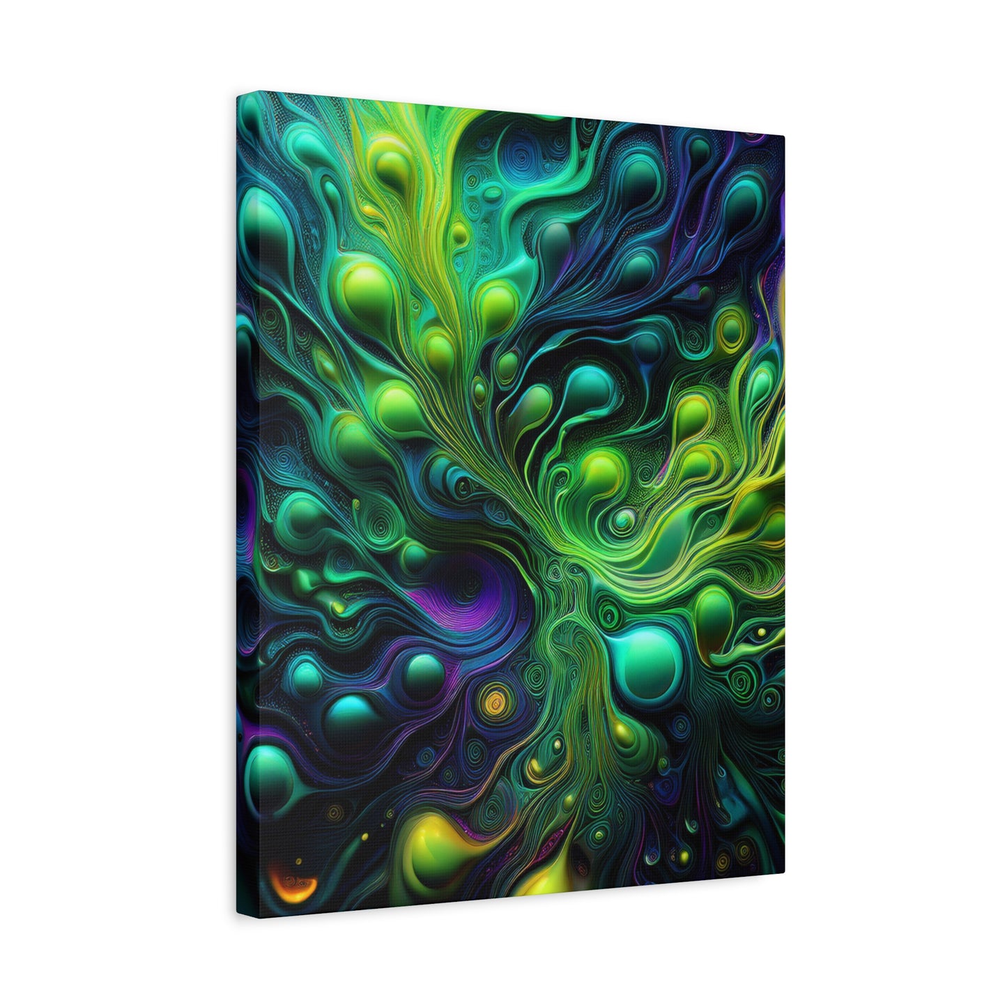 Alien Bubbles Canvas Art Print - Vibrant Colorful Decor