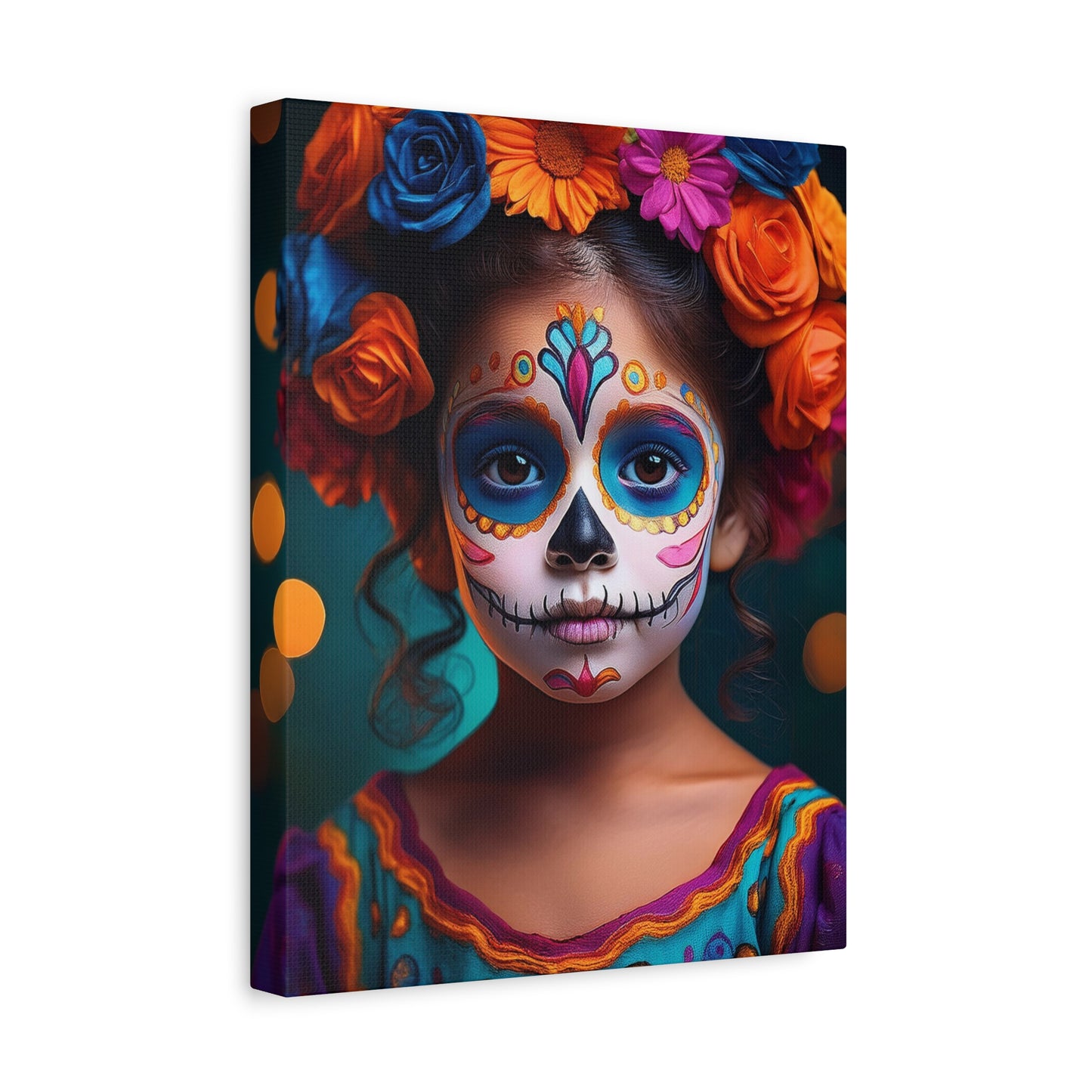 Dia de los Muertos Canvas Art | Day of the Dead - Stretched Matte Wall Decor 016