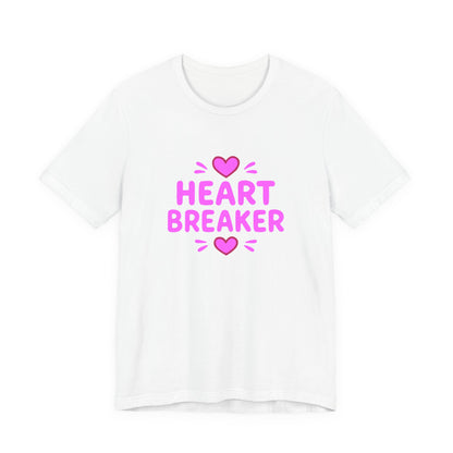 Colorful Design Heartbreaker Shirt – Cute Bubble Letter Tee with a Sarcastic Twist for Sweet but Savage Individuals. Unisex Jersey Short Sleeve Tee