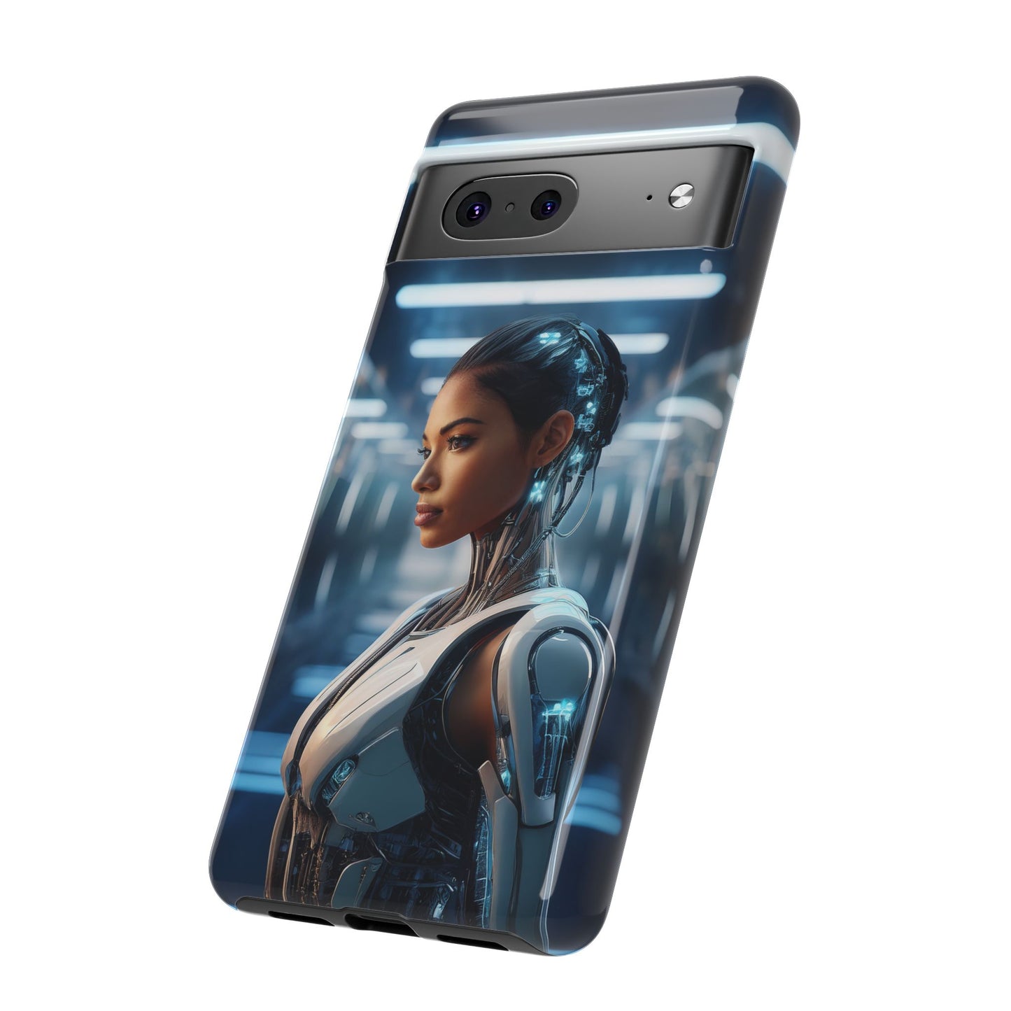 Futuristic Human Android Hybrid Cell Phone Case 002