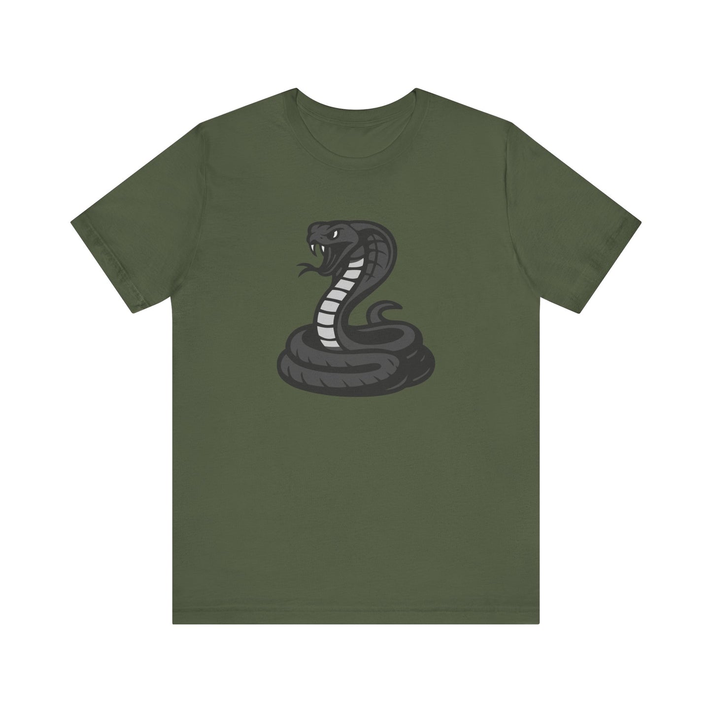 Cobra Snake Graphic Tee Dark Theme – Venomous Vector Design for Bold Streetwear Style