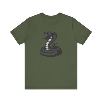 Cobra Snake Graphic Tee Dark Theme – Venomous Vector Design for Bold Streetwear Style