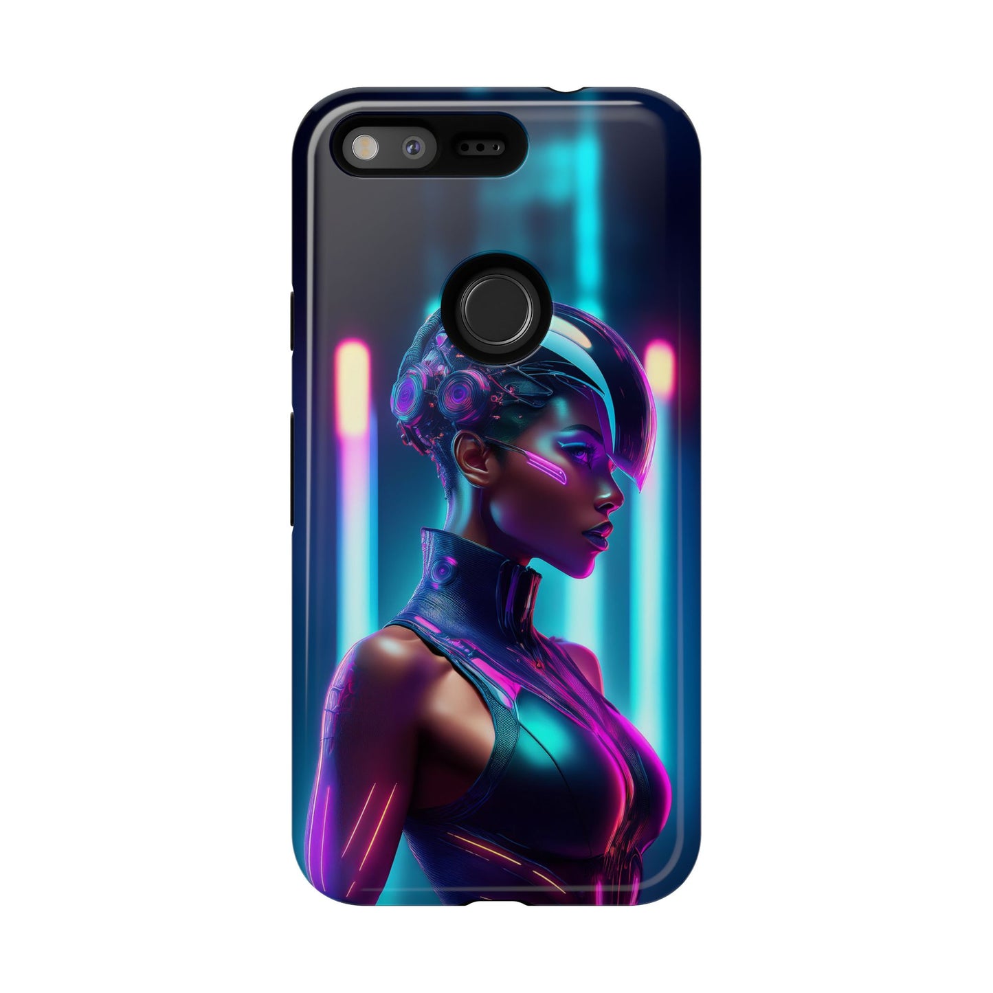 Futuristic Cyberpunk Female Cell Phone Case 021